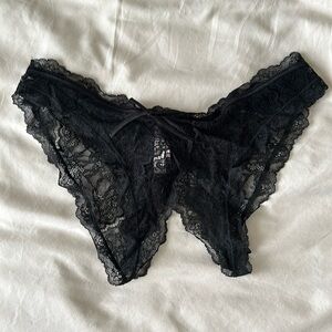 Victoria’s Secret black crotch less panties